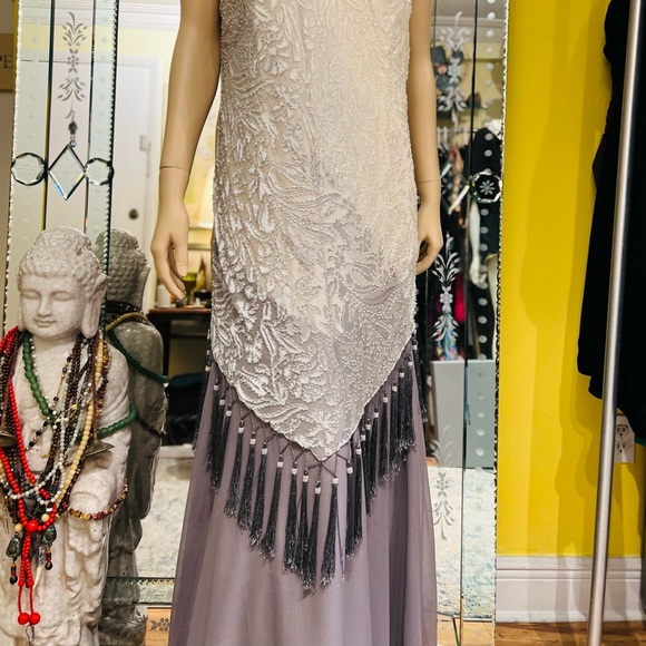 MONTAGE By MON CHERI Maxi Night Gown Size 16 Sleeveless 100% Silk - Picture 3 of 17